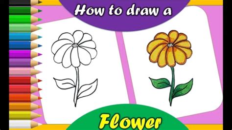 bulaklak drawing|How to draw a fantastic flower very easy .